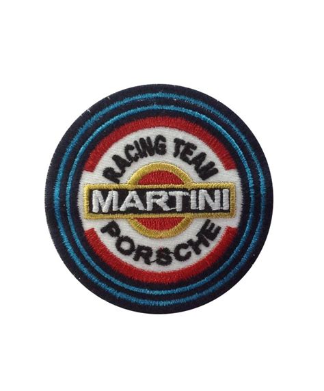 1338 Embroidered Badge Patch Sew On 70mmX70mm PORSCHE MARTINI RACING TEAM