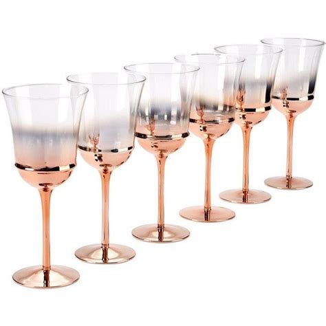 Rose Gold Ombre Wine Glasses