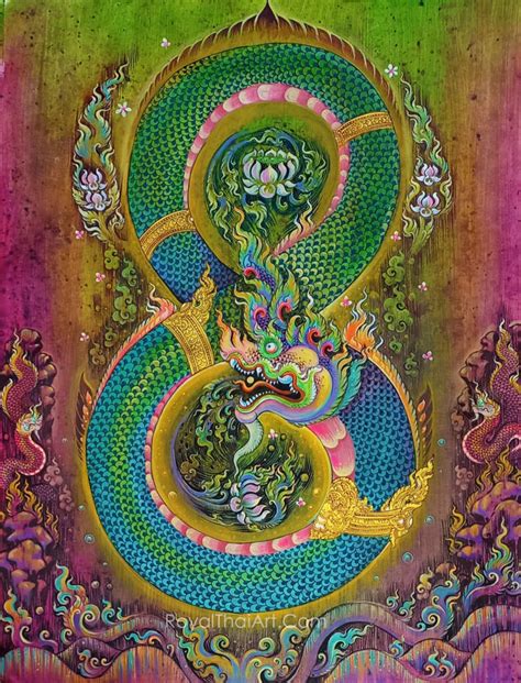 Mythical Serpent Thai Naga Art | Royal Thai Art