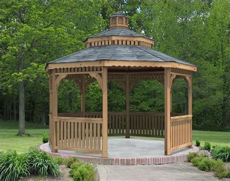 14 Cedar Wood Gazebo Designs Octagon Rectangle Hexagon And Oval Styles