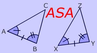 Angle Side Angle postulate for proving congruent triangles, Examples ...