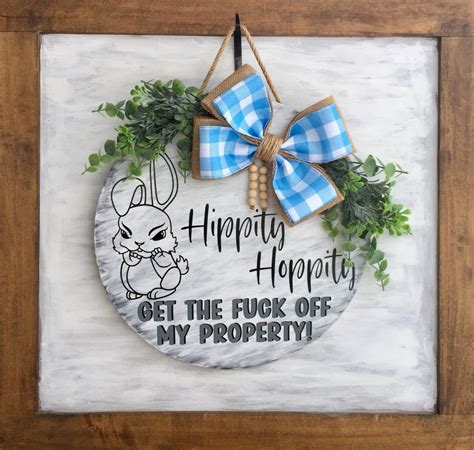 Hippity Hoppity Get The Fuck Off My Property Funny Snarky Unwelcome
