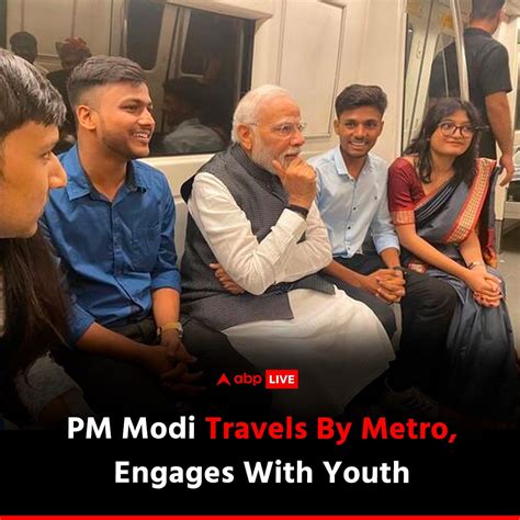 Abp Live On Twitter Inpics Prime Minister Modi Chooses Metro Over