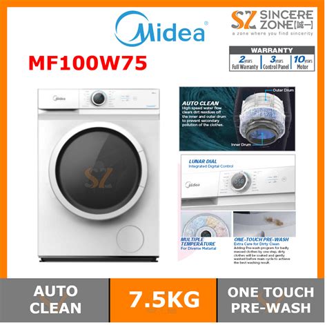 For Klang Valley Only Midea Front Load 75kg Washer Machine Mf100w75