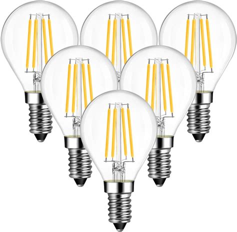 Lxcom Lighting E W Led Filament Bulb Dimmable Vintage Edison Candle