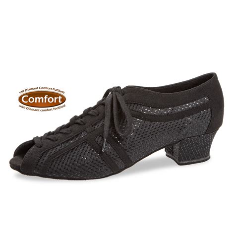 207 034 548 Soulier De Danse 1 5 Semelle En Suede NOIR BRILLANT