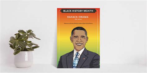 Barack Obama Black History Month Postcard | Twinkl Party