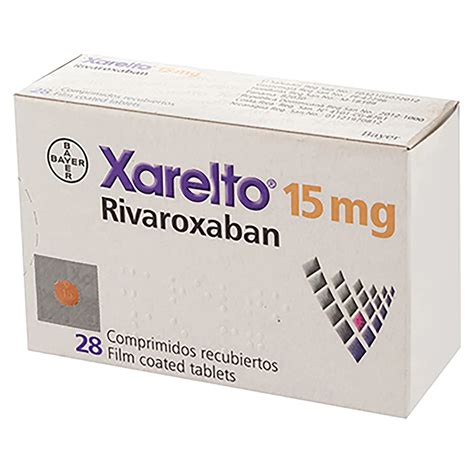 Xarelto 15mg X 28 Tabletas Farmacias Economicas