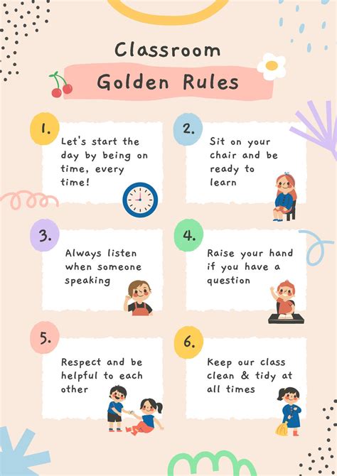 Playful Classroom Golden Rules Etsy