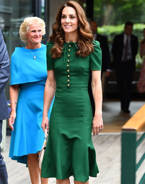 Kate Middleton Green Dress at Wimbledon 2019 | POPSUGAR Fashion