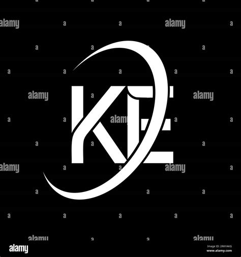 Ke Logo K E Design White Ke Letter Ke K E Letter Logo Design Initial Letter Ke Linked Circle