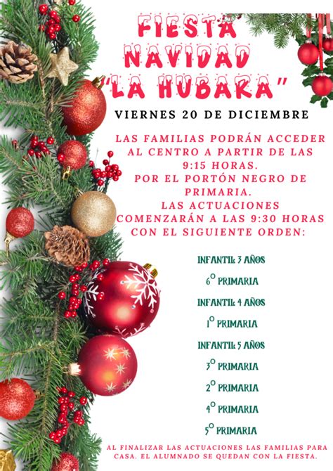 Diciembre Ceip La Hubara