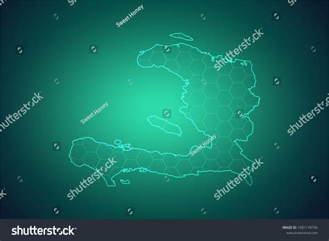 Map Haitiwire Frame 3d Mesh Polygonal Stock Vector Royalty Free