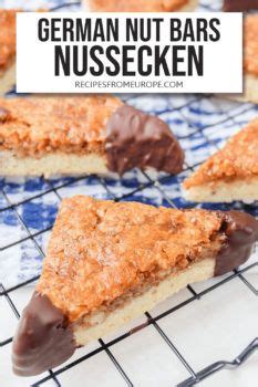 Nussecken German Nut Bars Recipes From Europe German Baking