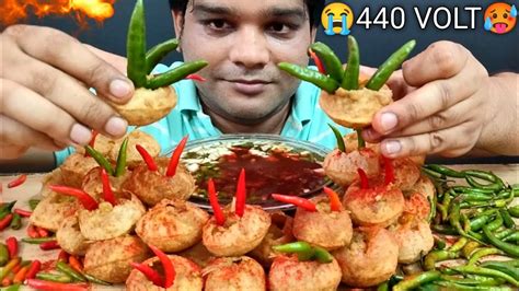 🥵🔥440 Volt🔥😭dangerous Triple Jhatka Pani Puri Golgappa Eating