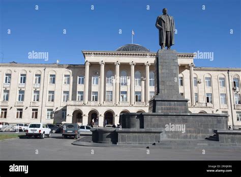 A Statue Of Soviet Dictator Josef Stalin In His Hometown Of Gori