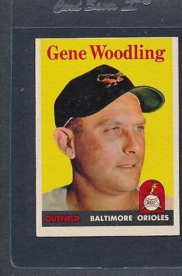 Topps Gene Woodling Orioles Vg Ex Ebay