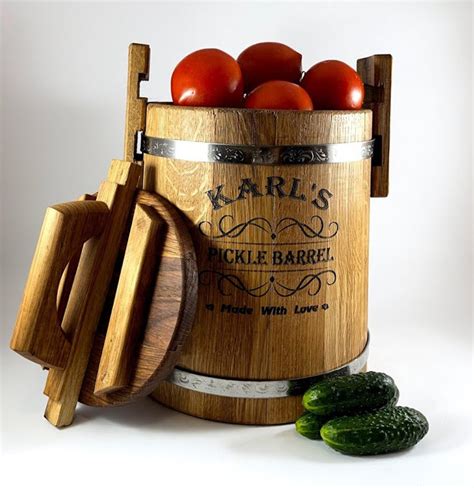 Personalized Pickle Oak Barrel L L L L Wood Vat With A Etsy