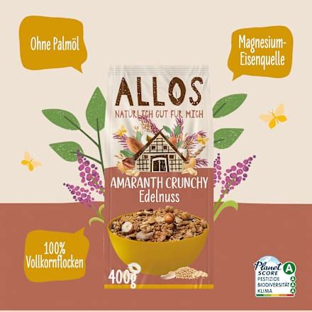 Allos Müsli Amaranth Crunchy Edelnuss 400 g dauerhaft günstig online