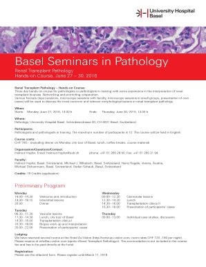 Fillable Online Renal Transplant Pathology Handson Course Fax Email