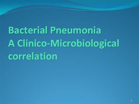 Lower Respiratory Tract Infections Part 2 Bacterial Infections