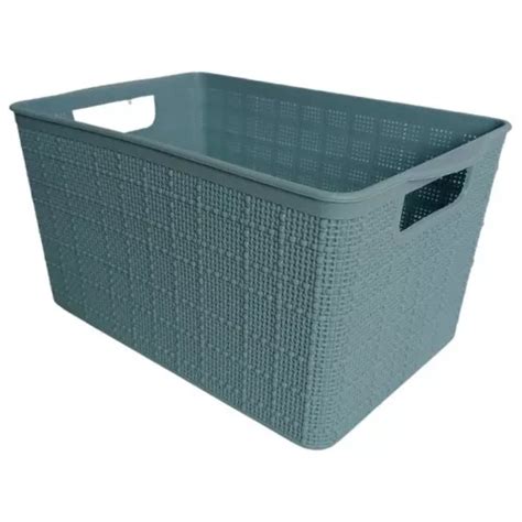 Cesto Caja Canasto Organizador Simil Rattan Lts X X Cm Cuotas