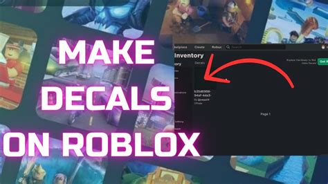 How To Make Decals In Roblox Youtube
