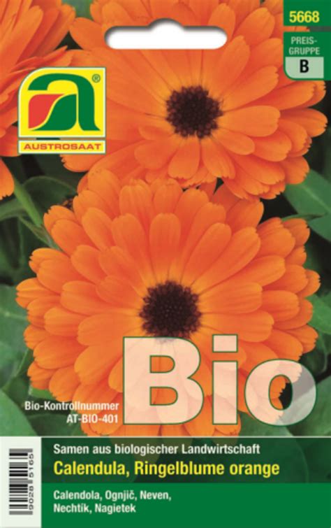 Austrosaat Bio Ringelblume Orange Packung Bloomling Schweiz