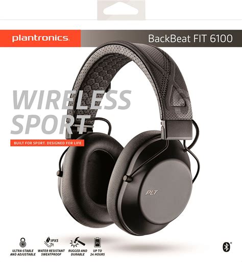 Best Buy Plantronics Backbeat Fit 6100 Over The Ear Wireless Sport Headphones Black 213571 99