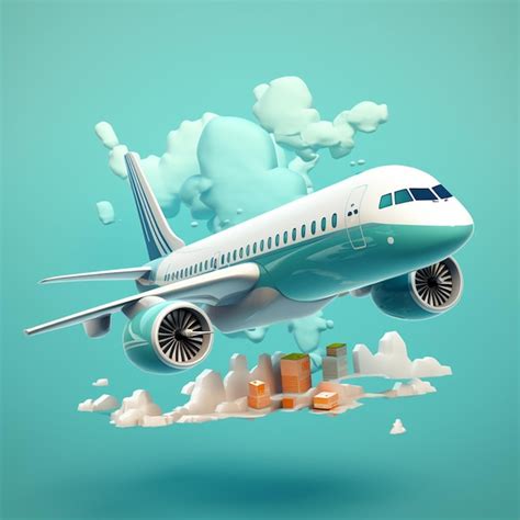 Premium Photo 3d Vector Illustration Of Airplane