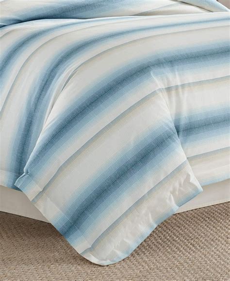 Tommy Bahama Home La Prisma Stripe 4 Pc Medium Blue King Comforter Set Macy S