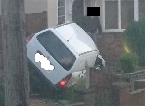 Vehicle Fire After White Van Crashes Into Nantwich Front Garden