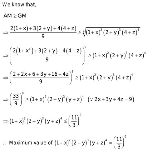 Let 2x 3y 4z 9 X Y Z 0 Then Find The Maximum Value Of 1 X 2 2 Y 3 4 Z 4