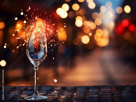 Silvester Weihnachten Sylvester Ansto En Glas Sekt Feiern Prosit Stock