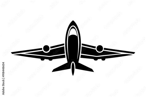 Plane Logo Design Simple Icon Silhouette Blackairplanea Minimalist