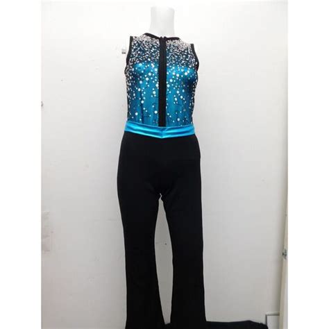 Algy | Costumes | Dance Costume Algy Algy Tank Bodysuit Turquoise Large Child Jazz Sequin Tap ...