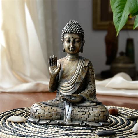 Sitting Buddha Decor Figurine