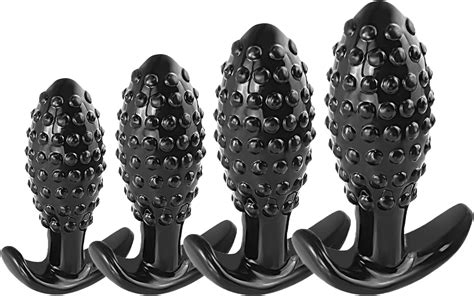 Black Plug Butt Plugs Training Set For Beginners Advanced Users 4 Piece