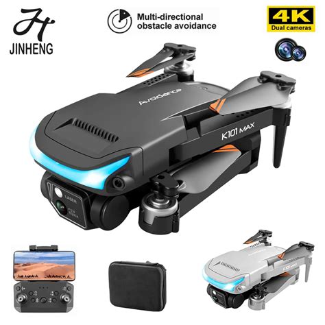 JINHENG Mini Dron K101MAX 4K cámara Dual HD Wifi FPV evitación de