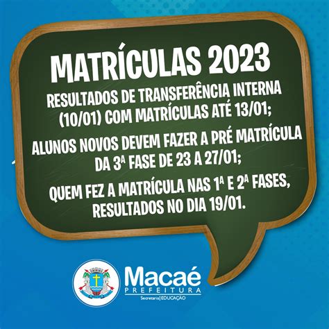 Educação em Macaé processo de matrícula da rede municipal continua