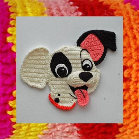 Crochet Pattern Applique Patch 101 Dalmatians