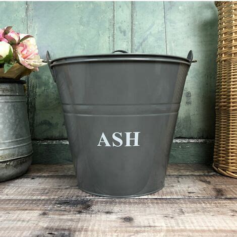 Fireside Ash Bucket & Shovel in French Grey