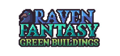 Raven Fantasy - 2D PixelArt Tileset and Sprites - Green Buildings by Clockwork Raven