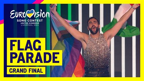 Flag Parade Grand Final Eurovision 2023 Unitedbymusic 🇺🇦🇬🇧 Youtube