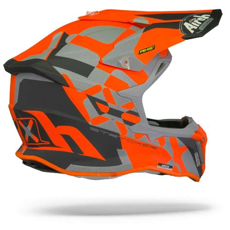 Airoh Striker Xxx Flat Orange Motocross Helmet Chromeburner