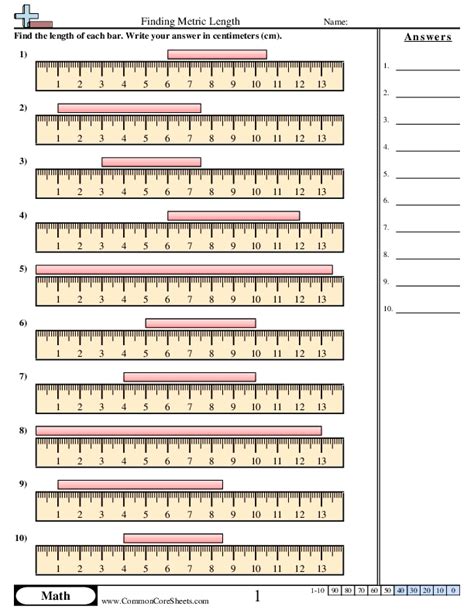 Measurement Worksheets - Metric Ruler worksheet | Measurement ...