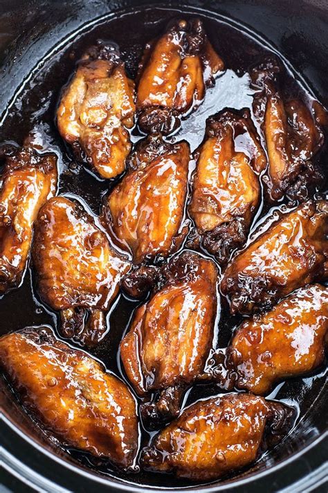 Crock Pot Sticky Chicken Wings Homemade Hooplah Cooking Chicken