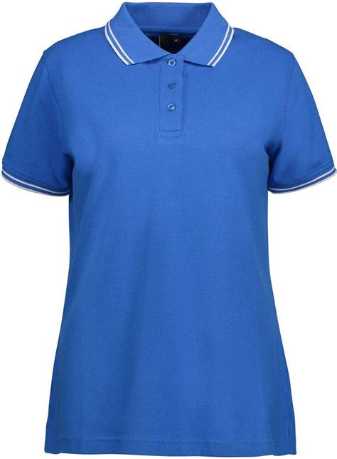 Id Womens Stretch Polo T Shirt Azure • Priser