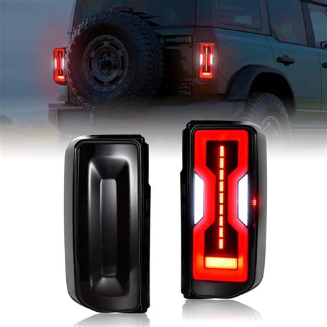 Kewisauto Led Tail Lights For 2021 2024 Ford Bronco Halogen Taillights Upgrade Led