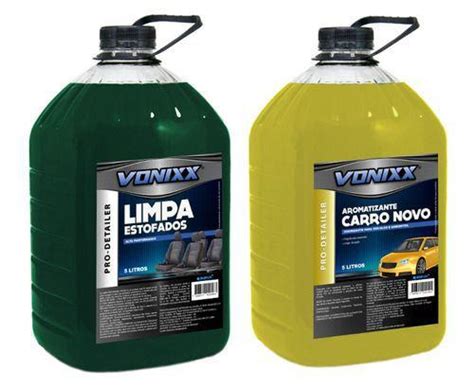 Kit Limpa Estofados E Arominha Cheiro De Carro Novo Litros Vonixx